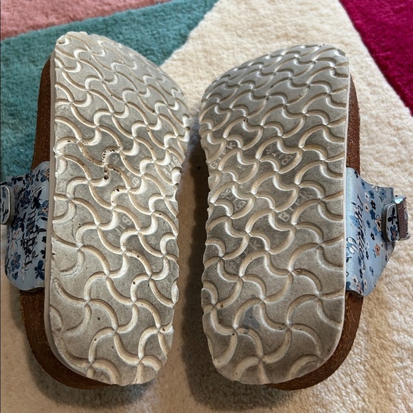 Birkenstock Papillio Gizeh Thong Leather Sandals Floral Butterflies Blue - Picture 16 of 17